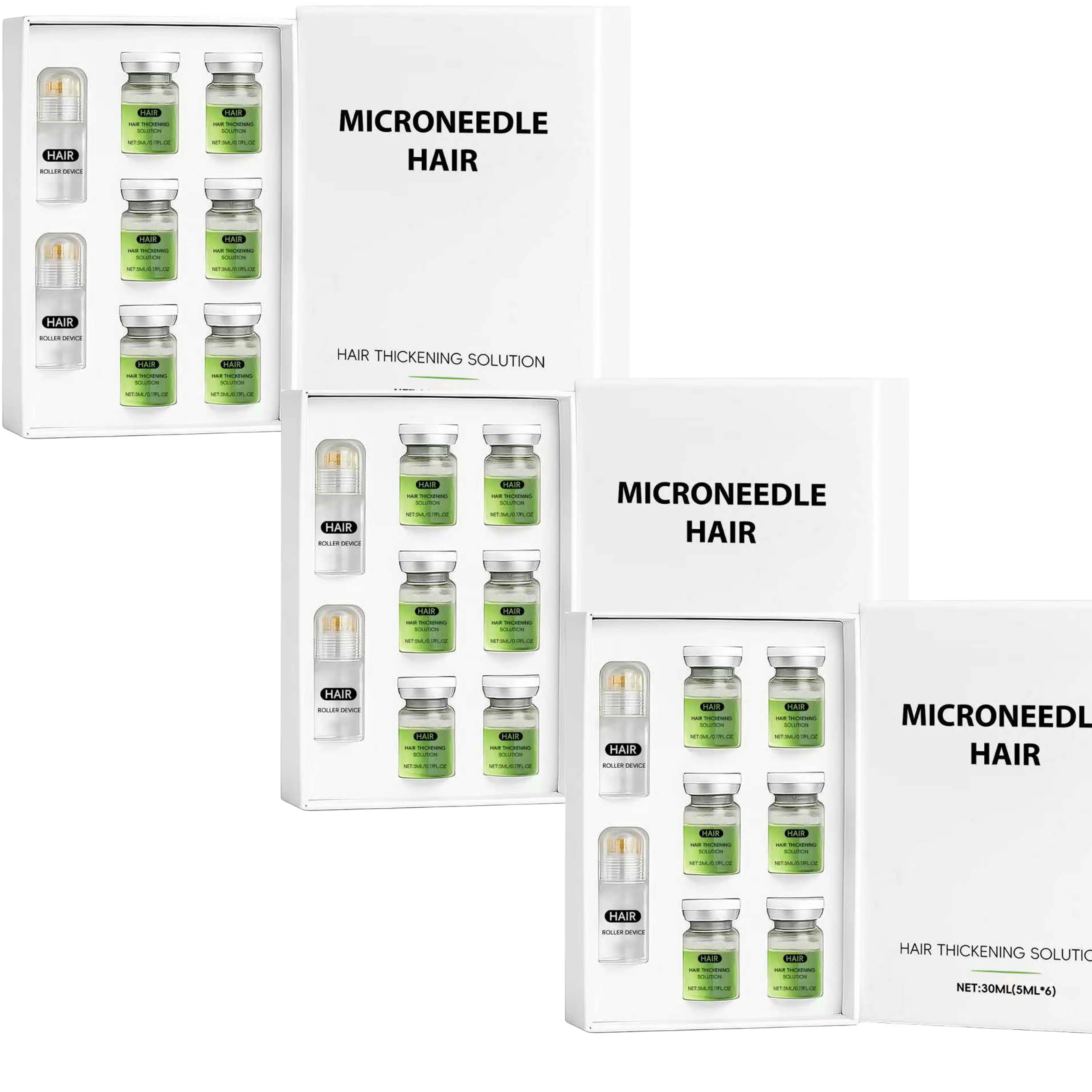 【3 Boxes】Micro-Needle Hair Regrowth Serum for Hair Loss Prevention and Growth Stimulation Root Enhancer with Haircare Daily liquid healthy Hair Growth Serum roll on hair treatment serum hair care shiny fertilizer derma roller set