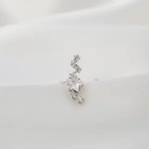 925 Sterling Silver Star Ear Cuff (Single)
