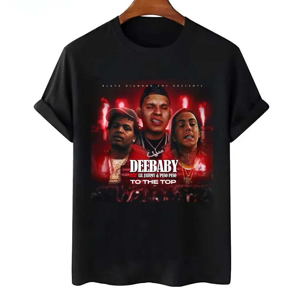 Men's Fitted Cotton Round Neck Short-Sleeve Graphic T-Shirt (HG1038) - S to 5XL, Machine Washable, Unisex Wear Casual Streetwear with Deebaby, Lil Jairmy, Peso Peso Album & Song Prints, All Seasons Top