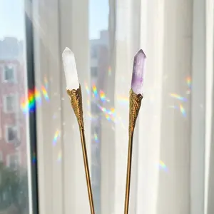 Crystal Plant Stakes Crystal Crystal Flower Pot Decorative Rod Sun Catcher Indoor Plant Accessories Unique Thanksgiving Gift Christmas New Year Gift