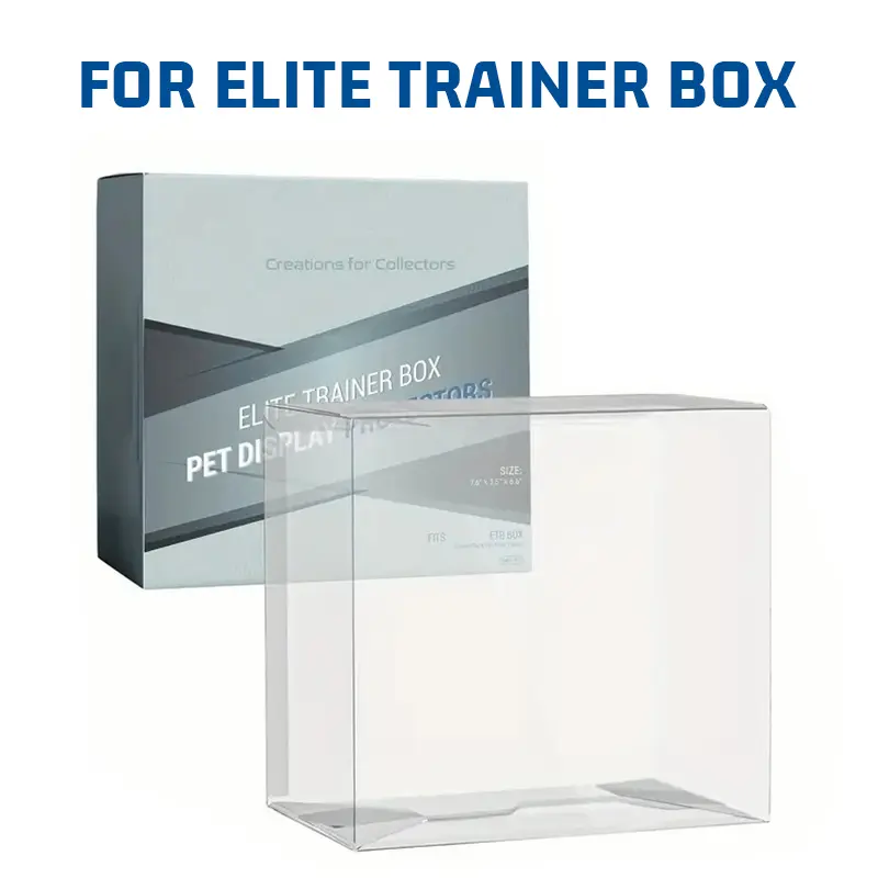 Pet Plastic Etb Protective Case for Elite Training Box, Durable Rectangular Desktop Trading Card Storage Box, Scratch-Resistant & Shockproof Design, Clear Storage Box, Trading Card Organizer, Tcg Storage
