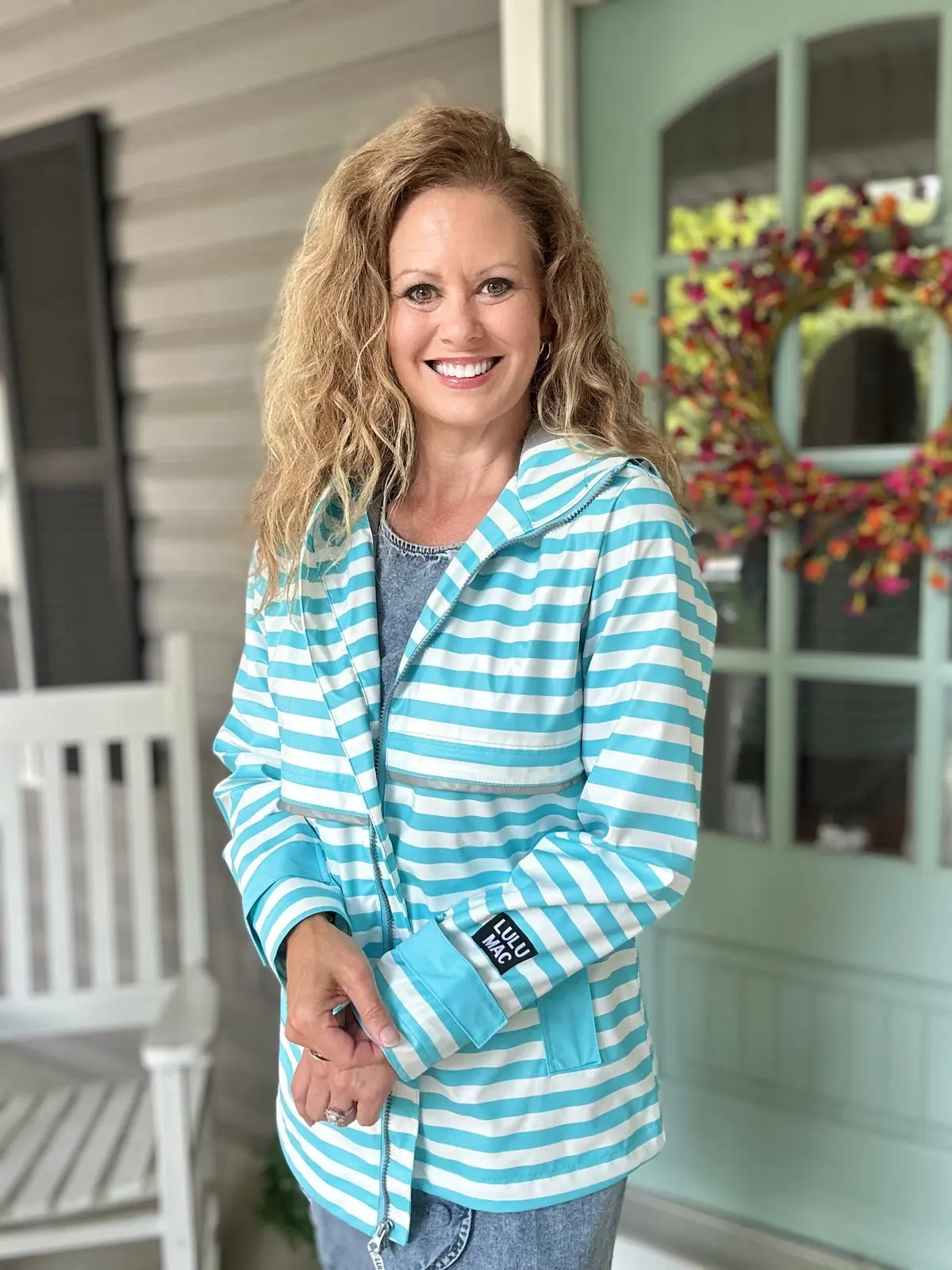 Lulu Mac Darby Blue Raincoat