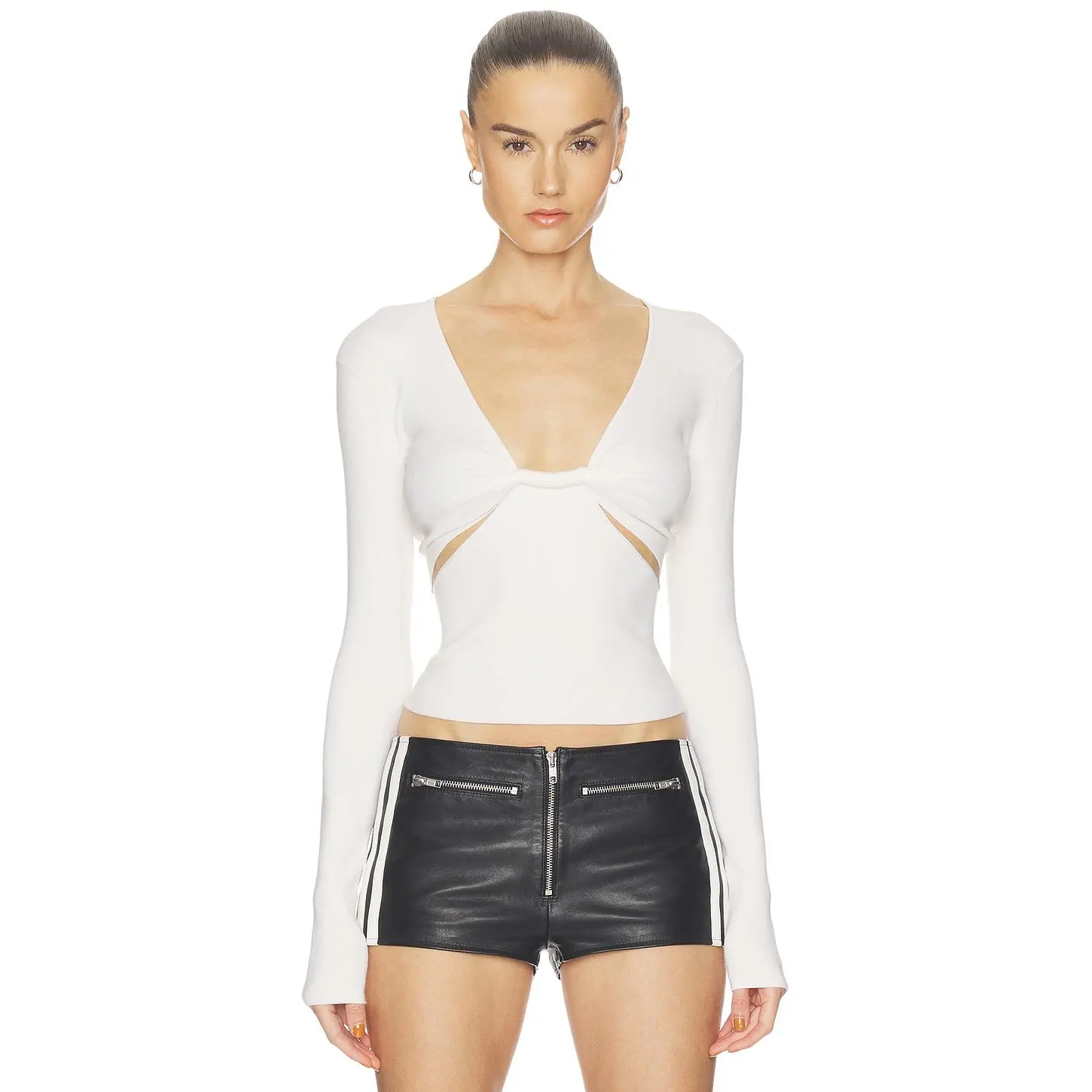 HAELO Twist Sweater in White