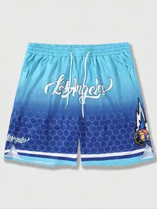 Men's Regular Fit Cartoon Graphic Print Shorts, Casual Comfy Breathable Printed Shorts for Summer, Men's Bottoms for Daily Wear