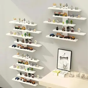 Adjustable Five-Tier Wall-Mounted Display Shelf, Wall Mount Organizer, Ideal for Storing Dolls and Collectibles, Perfect for Toys and Statues