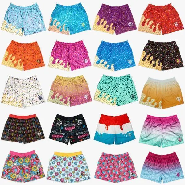 Baseball Lifestyle 101 | Ice Cream Youth Mesh Shorts – 5" Premium Athletic Shorts for Youth & Adults | Lightweight Breathable Summer Sports Shorts | Baseball Training, Gym & Everyday Activewear