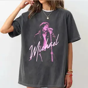 Michael Jackson Vintage Style 90s Shirt, Michael Fan Gift, King Of Pop Shirt, Fan Gifts, Short Sleeve Crew Neck T-Shirt, Pull On, Casual