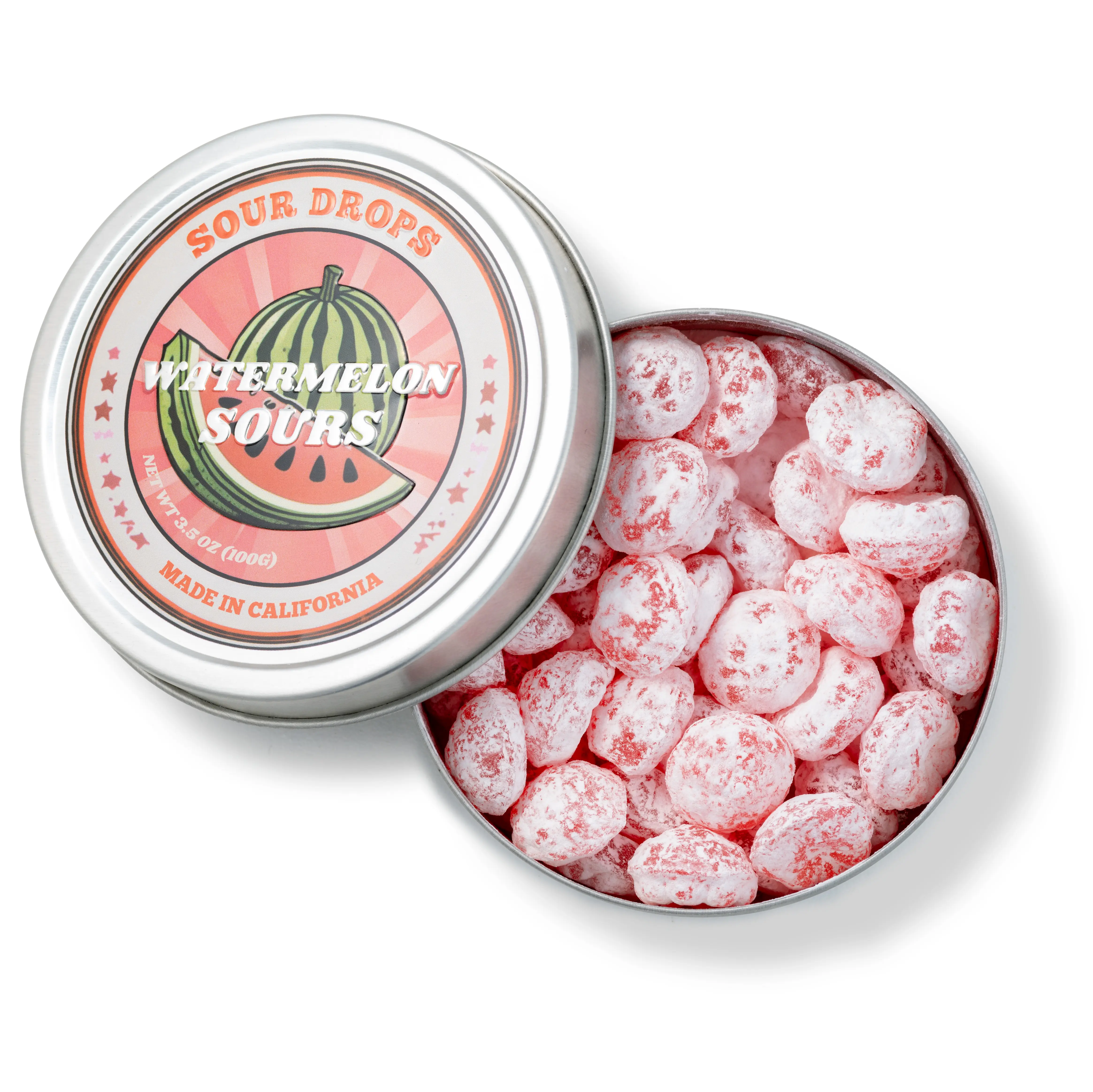 Sour Drops Dye-Free Watermelon Sours Hard Candy