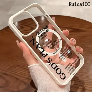 Premium Magnetic Phone Cases for iPhone11/12/13/14/15/16//17/Air/promax/Plus God's Plan Cross Faith Quote Philippians 4:13 2k cased MagSafe Ready, Anti-Fall, Springtok and Ultra-Thin Design | Perfect for Everyday Use Screen Protector Resistance