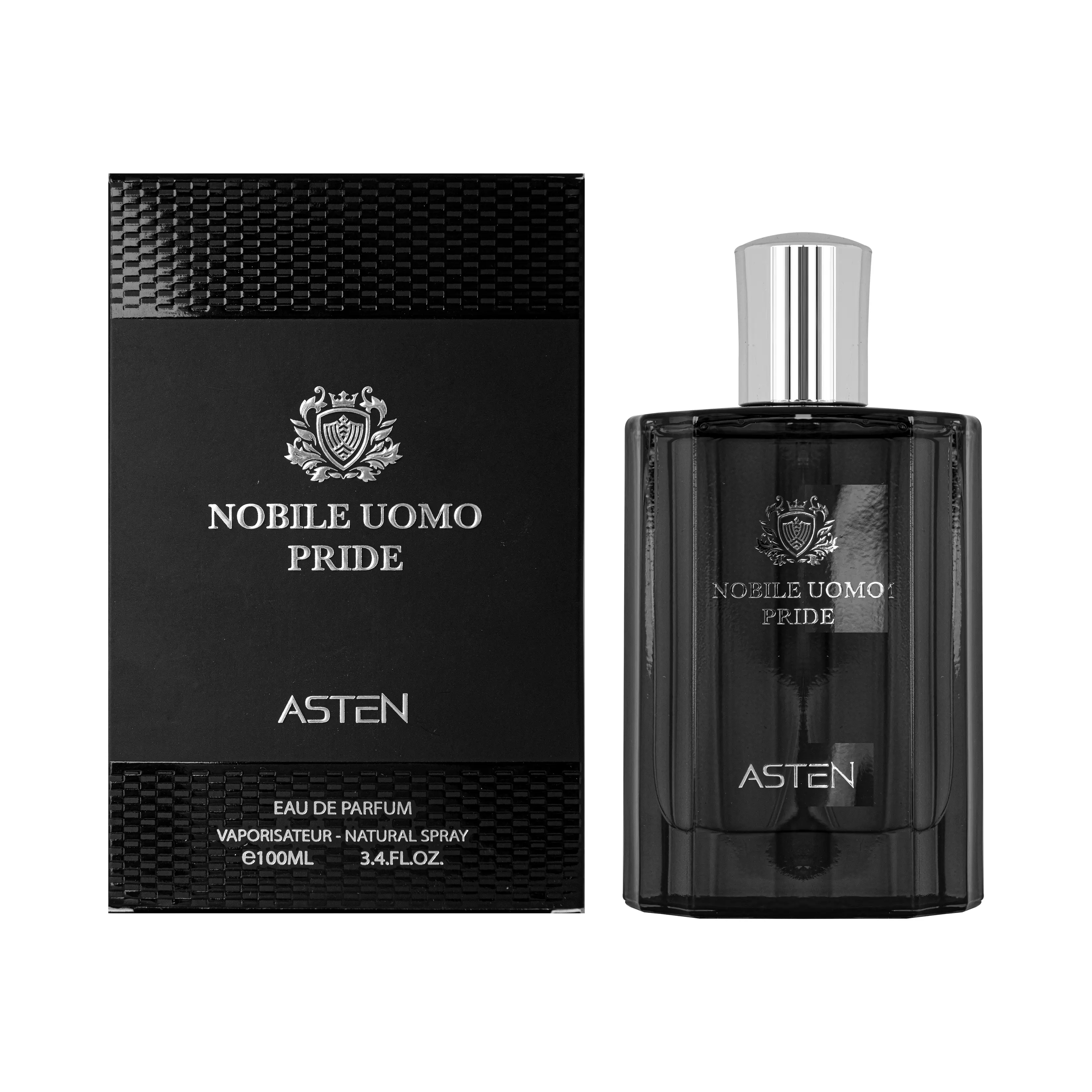 ASTEN NOBILE UOMO PRIDE EDP SP Exquisite Sicilian Citrus Eau de Parfum with Lavender Rosemary Verbena Damask Rose Vetiver Sandalwood Patchouli 100ml Bottle