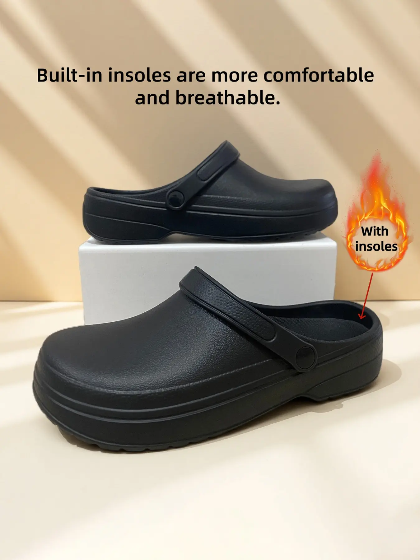 Men's Lightweight Waterproof Garden Sandals, Comfortable Eva Insole Chef Shoes, Women's Outdoor Beach Slippers, Summer Slippers, Minimalist Round Toe, Round Toe Clogs, Slides Clogs