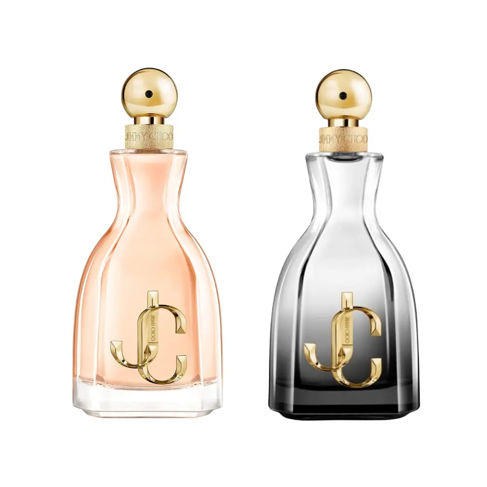 Jimmy Choo I Want Choo & I Want Choo Forever Eau de Parfum 2-Pack | 2 oz Each | Floral Oriental & Gourmand Women’s Perfume Set | Long Lasting Playful & Glamorous Scents