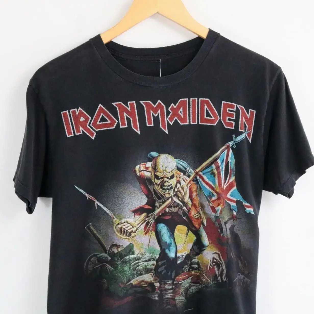 Iron-Maiden T-Shirt | Vintage 2000s Eddie Union Jack Graphic Tee | Band Concert Shirt 9FH