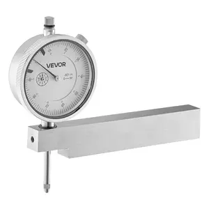 VEVOR Dial Test Indicator with Metal Base, 0.001 inch Accuracy, 0-1 inch Range, Easy to Read Large Dial, Professional for Narrow Area Measurement, Industrial Machining & Inspection, Precision Testing