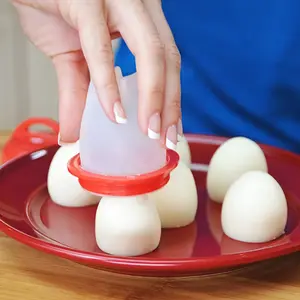 Silicone Egg Poacher, 6 Counts Mini Egg Poaching Cup, Egg Poaching Tool for Microwave, Kitchen Egg Utensils, Kitchen Gadgets, Egg Maker, Silicone Egg Molds