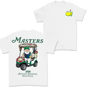 [Flash Sale Up To 50%] Masters Golf 2026 T-Shirt – Augusta National Gnome Golf Cart Graphic, Tournament Fan Shirt, Vintage Golf Lover Gift