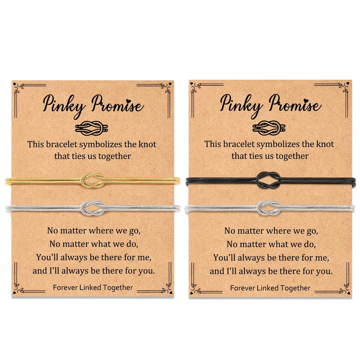 2pcs/set Love Knot Couple Bracelets - Matching BF and GF Friendship Bracelets, Sentimental Cute Boyfriend Gifts, Adult Couple Gifts, Gifts For Boyfriend