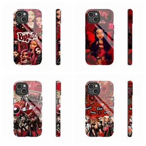 Bratz Red & Black Trendy Phone Case|Trending Tough Phone Case|Compatible for iPhone 17Air 16Promax 15 14 13 12 11 and for Samsung S21-S25|Edgy Fashion Phone Covers for Fans|Gift for Women Men anime cover