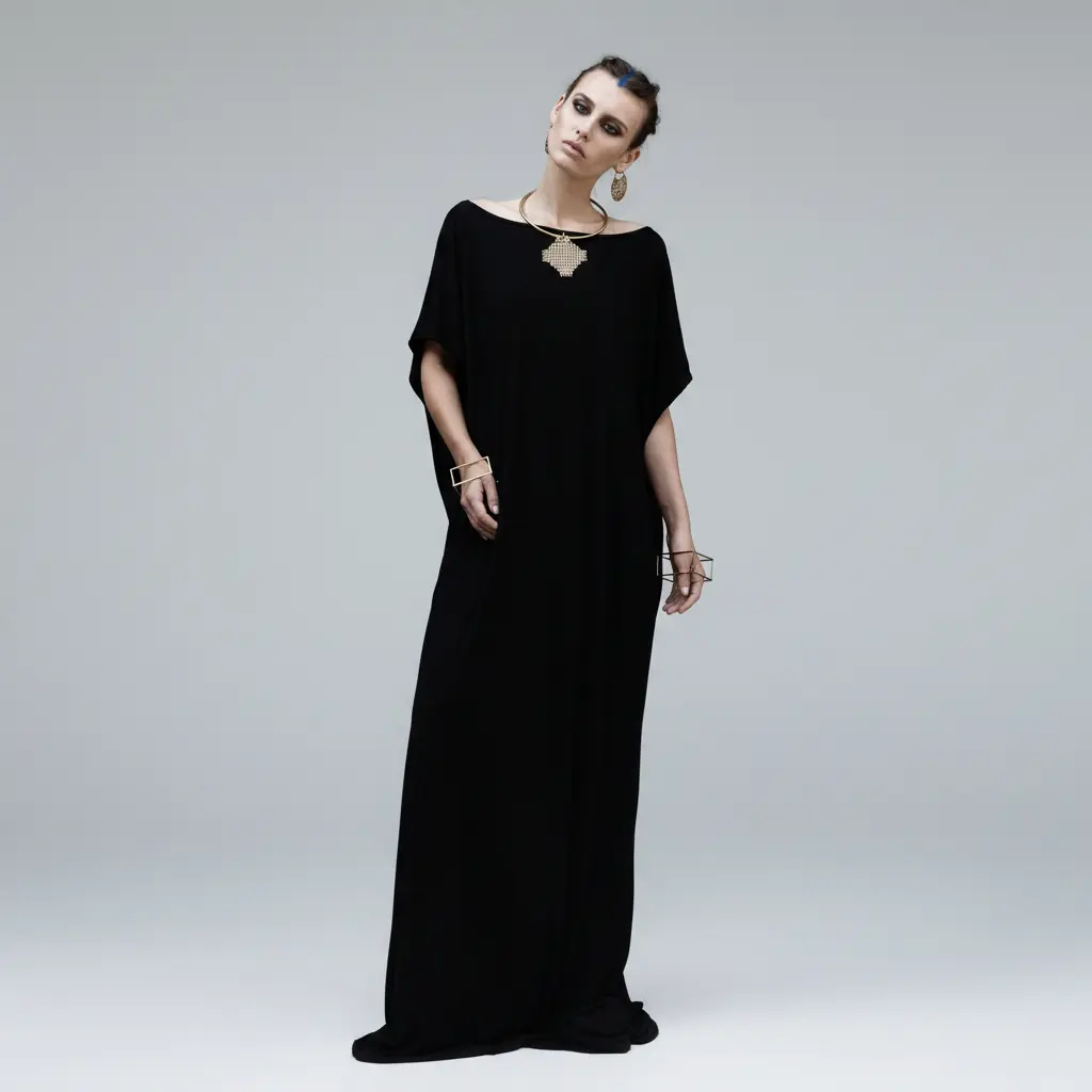 Hapa Maxi Dress Black Bamboo Jersey
