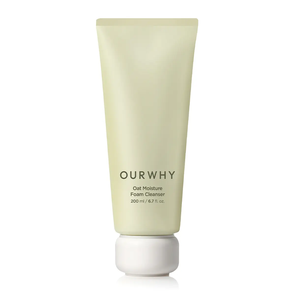OURWHY Oat Moisture Foam Cleanser 200ml - Sensitive Skin Repair with Squalane & Oat Extract for Even Cleansing & Moisturize - Low pH, Citrus, Herbal, Woody Fragrance