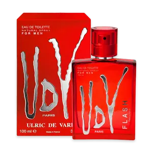 Ulric De Varens Flash Eau De Toilette for Men - Aromatic, Vibrant, and High Spirited - Calming, Marine Aromatic Fern and Notes of Mandarin, Apple, Lavender, and Thyme- Ideal for the Daring and Gallant Man - 3.4 Fl Oz
