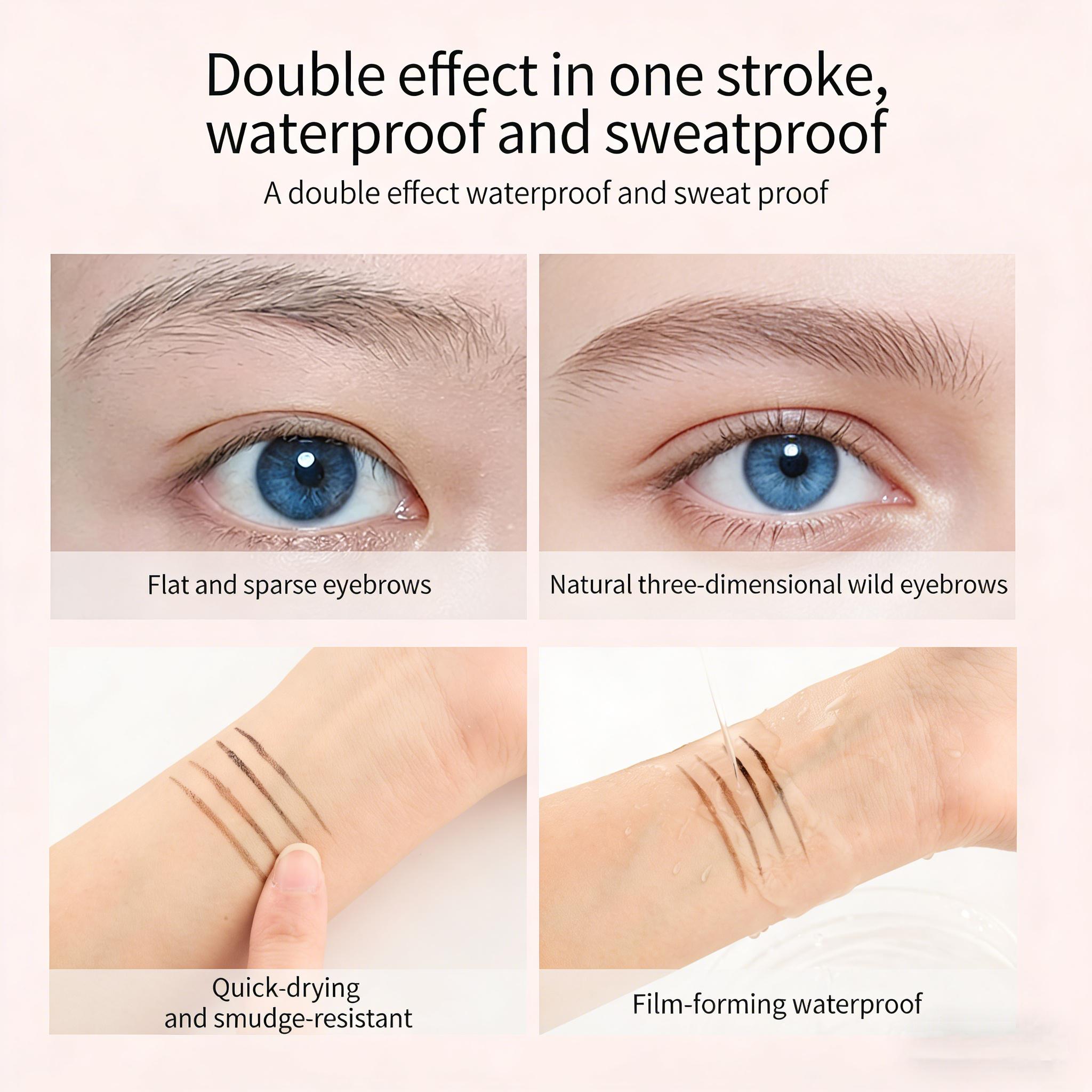 MSMESHU Dual-Ended Brow Pen – Tint & Define for Natural, Root-to-Tip Brows