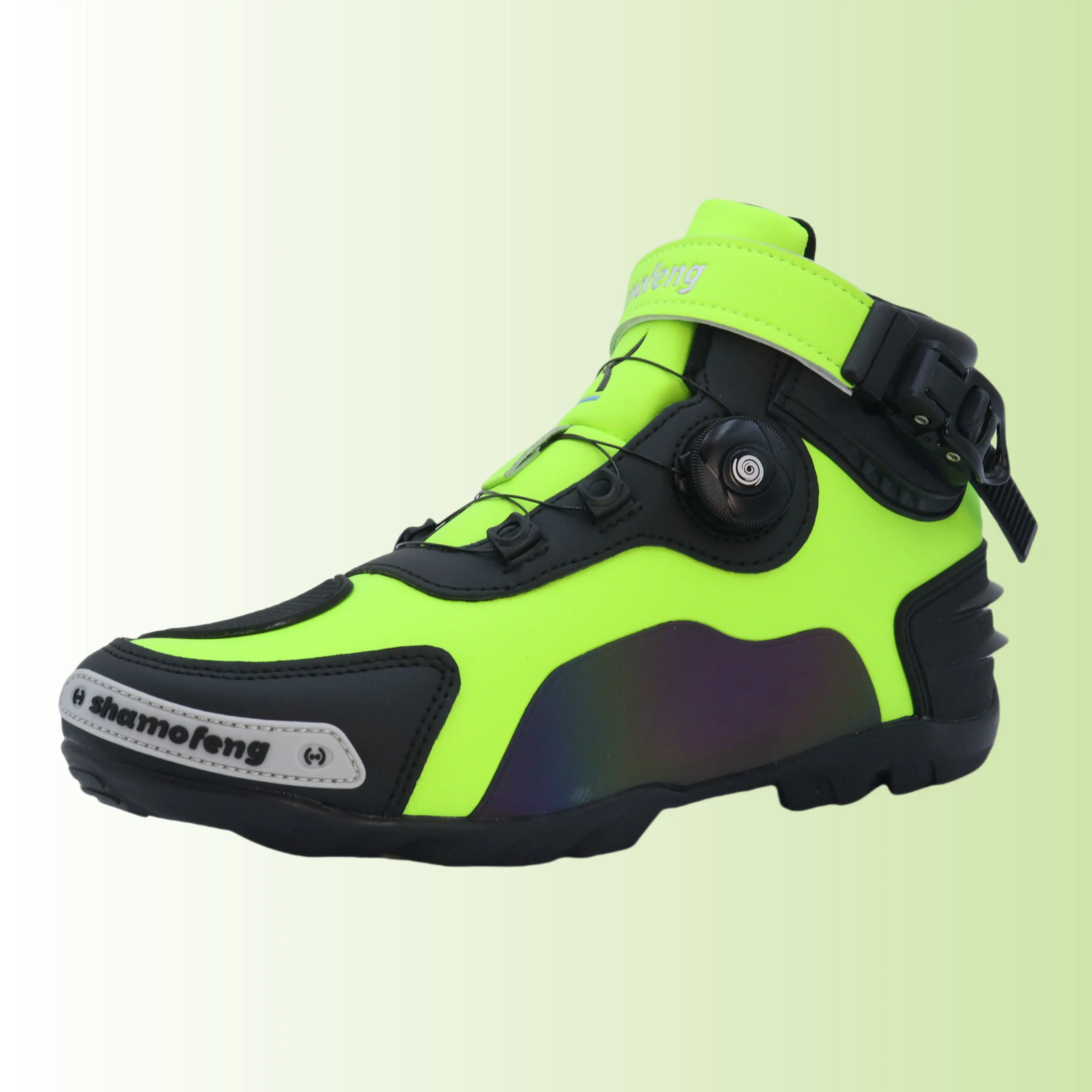 Shamofeng Microfiber Leather Motorcycle Short Boots Professional moto shoes Racing bota motociclista Motorcycle Boots