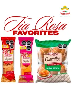Tia Rosa Bigotes | Sabor A Chocolate, Rebenados, Con Cajeta | 3 Pack of Pastries | Authentic Mexican Pastry | Sweet Snack Pastry |  Authentic Mexican Chips & Snacks by Chuco Chips