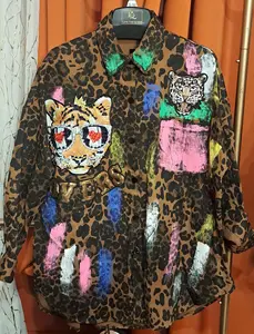 Graffiti Leopard Denim