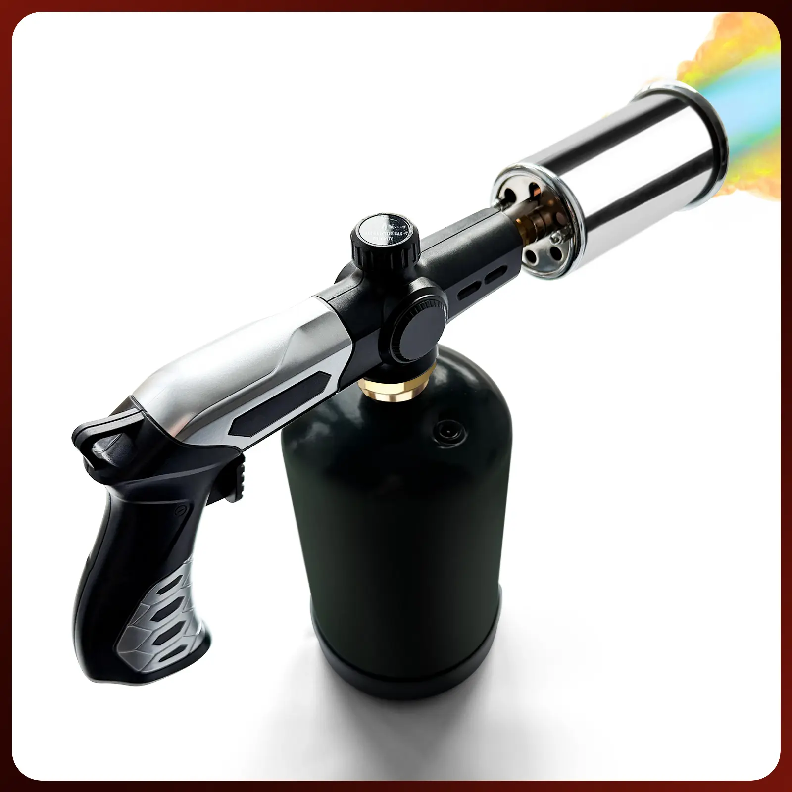 Adjustable Flame Propane Torch with Trigger Ignition, Ergonomic Blow Torch for BBQ Grills, Charcoal Lighting, Campfires, Searing and Outdoor Use