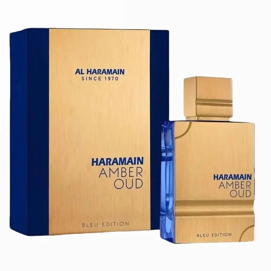 AL HARAMAIN Amber Oud Bleu Edition Unisex EDP Spray, Warm Spicy Aromatic Woody Citrus Aroma Fragrance, Captivating Scent, 2.0fl.oz, Amber Warm Spicy, Aromatic Spicy Perfume, Edp Fragranced Perfume