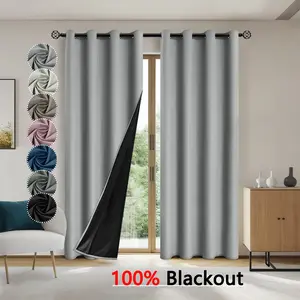 Full Sunblock Patio Door Curtains, Sliding Window Shades, Window Drapes, Vertical Blinds for Windows, Blackout Curtain for Home Decor, Privacy Grommet Curtains, Blackout Window Cover