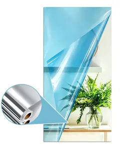 Large-sized Cuttable Self Adhesive Mirror Wall Sticker Acrylic Soft Mirror Anti Scratch Wall Decal for Bedroom Bathroom Home Decoration Heat-Control Blackout Window Film(19.68In*39.37in)