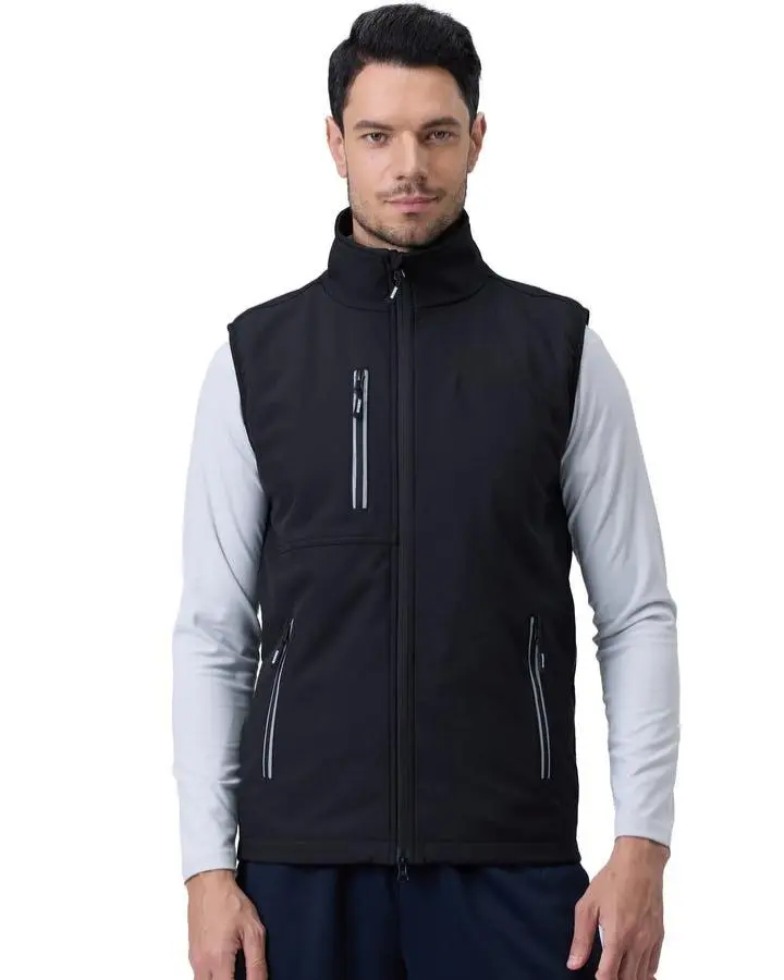 ARRIS Heated Vest for Golf Athletic Stylish Menswear 7.4V Electric Battery Powered Softshell Vest for Men with 8 Heating Zones & 5 Temperature Settings with Reflective Straps