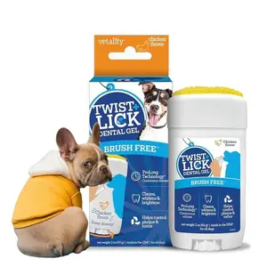 Twist+Lick Dental Gel for Dogs - Brush Free - ProLong Technology - Cleans Whitens Brightens - Controls Plaque & Tartar - Mess-Free Dental Care