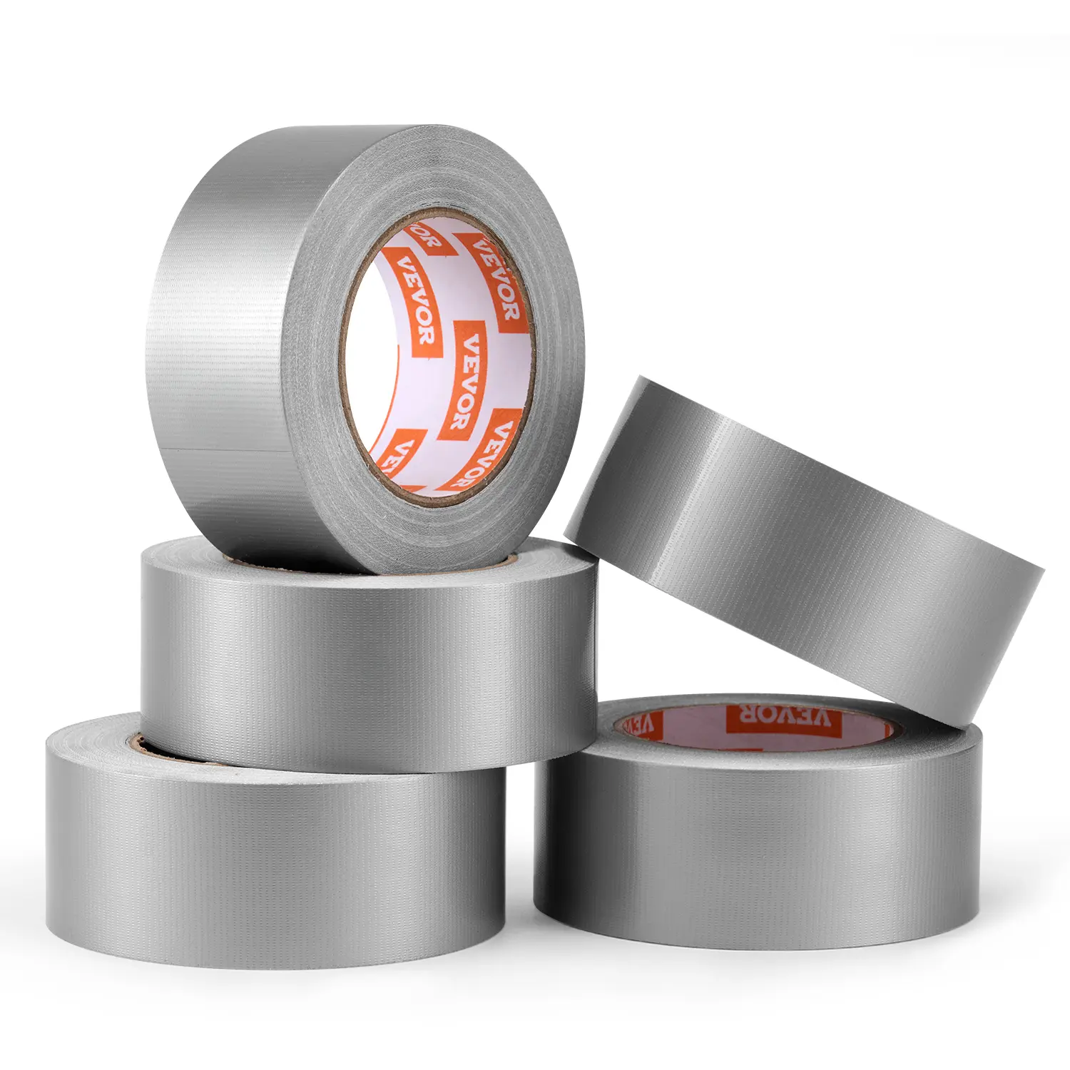 【DealsForYouDays】VEVOR 5-Pack Duct Tape,2 in x 30 YardsNo Residue Strong Adhesive Waterproof Temperature-Resistant Heavy Duty Duct TapeTear by Handfor Indoor Outdoor RepairIndustrialAll WeatherSliver, Adhesive Duct Tape, Multi-Roll Duct Tape