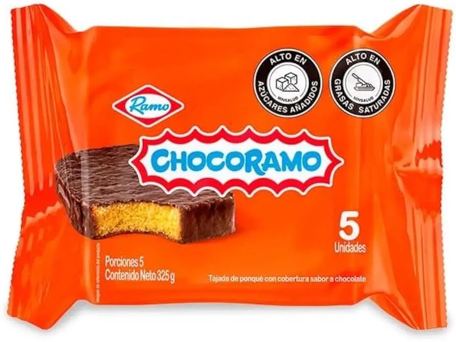 Ramo - Chocoramo - Choco Cake - 5 Cakes - Golden cake with chocolate flavored coating
