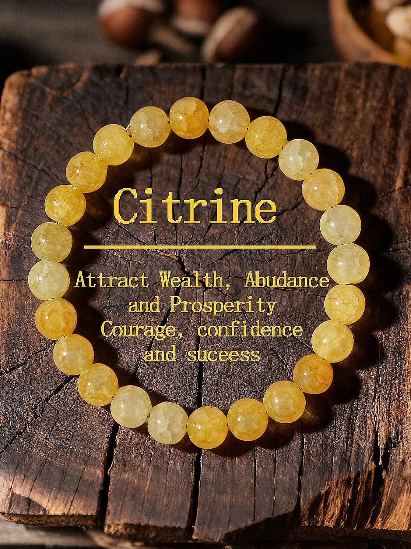 Natural Crystal Bracelet, Ideal for Wealth, Prosperity & Confidence, Elegant Unique High-End Jewelry, Exquisite Bracelet, Perfect Gift, Healing Crystal Bracelet, Crystals Bracelets