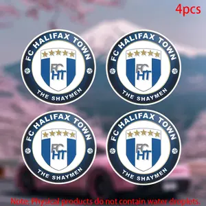 4pcs-HALIFAX TOWN FC Sticker-car stickers for doors, windows, laptops, luggage, furniture and bumpers-durable adhesive vinyl material