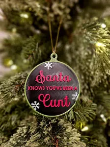 Santa Knows Ornament