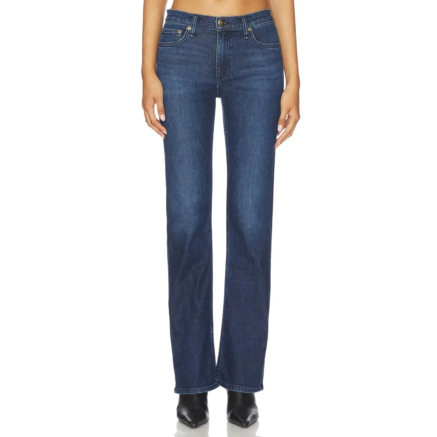 Rag & Bone Peyton Mid-Rise Bootcut Jeans in Rhinebeck