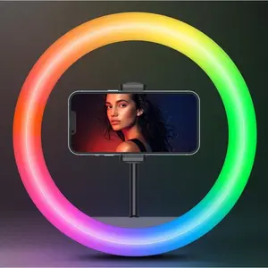 ?Single Light?  10" RGB Ring Light, 38 Color Modes, Stepless Dimmable/Speed LED Ring Light