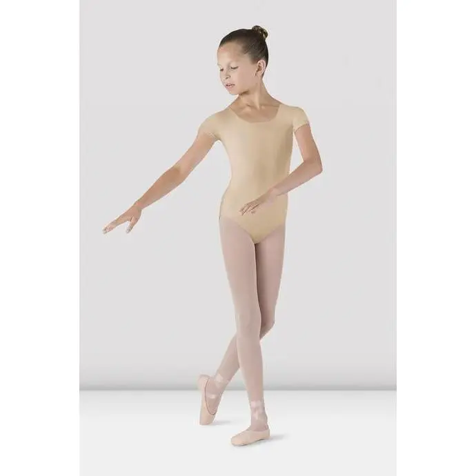 BLOCH - CL5602 Girls Cap Sleeve Leotard  Nude Sand