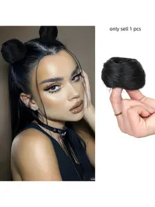 Versatile Elastic Fashion Synthetic Hair Tie, Multi-Color Options, Perfect for Parties and Daily Wear, Heat-Resistant Fiber, Suitable for All Women