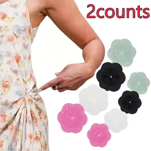 2-Piece Women's Shirt Tightening Clips, Includes 1 Large and 1 Small Button Clip for T-Shirts, Multi-Functional Adjustable Fit Fashion Accessories, Garment Fastener, Secure Garments