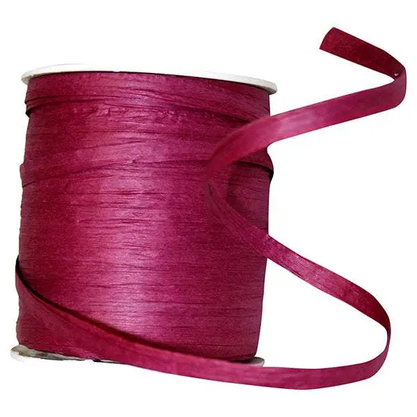 Paper Raffia Ribbon --- 1/4in x 100 yards --- Burgundy Color Paper Raffia Ribbon --- 1/4in x 100 yards --- Burgundy Color