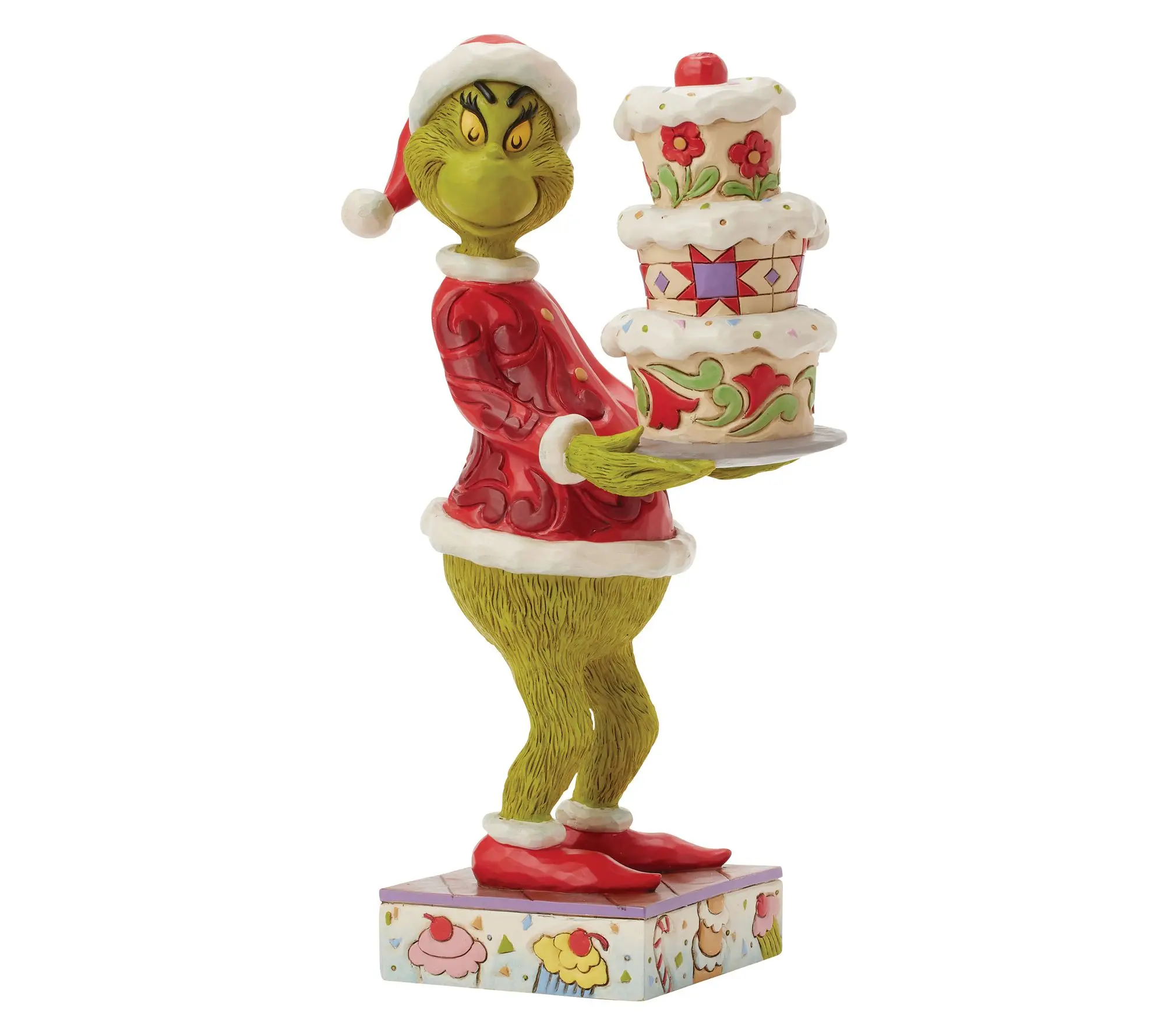Jim Shore Grinch with Grinchy Cake Figurine 9.3in H