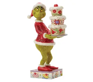 Jim Shore Grinch with Grinchy Cake Figurine 9.3in H