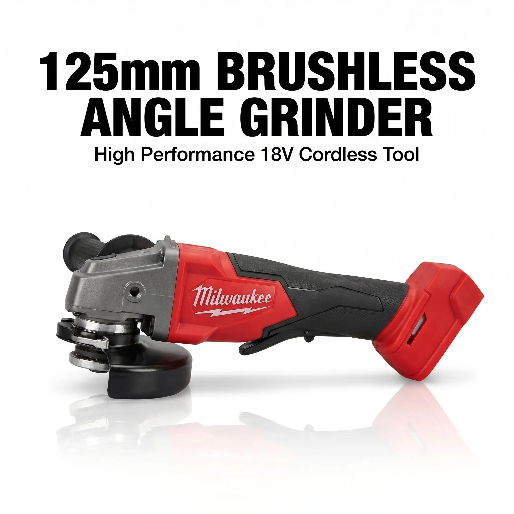 Milwaukee M18 Cordless Brushless Angle Grinder - 125mm, 8000rpm, Tool Only/Kit, Lightweight, Anti-Vibration Handle, Tool-Free Guard, Ergonomic 1-Hand Grip, Adjustable Speed for Heavy-Duty Metal Cutting/Grinding hand tool torque use diy mechanic