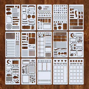 15 Reusable Journal Templates, 4 X 7 Inches, Bullet Journal Planner, Notebook, Scrapbook, Drawing, Repeatable Design